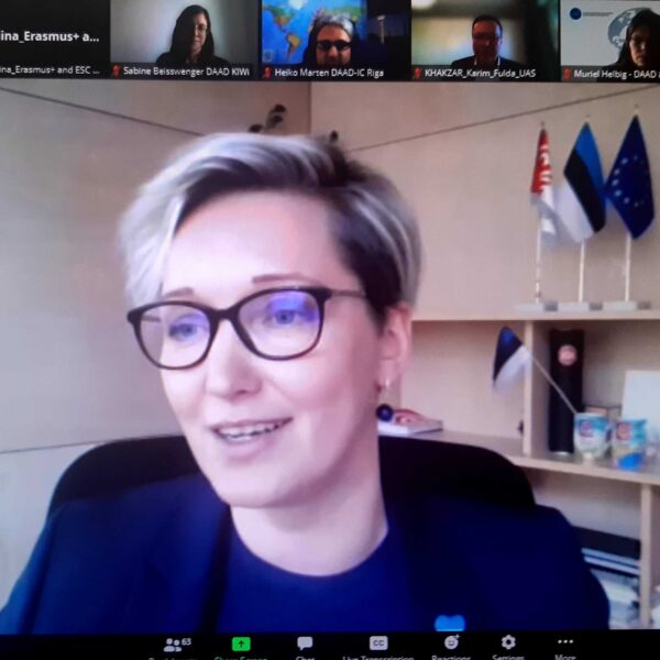 Tartu Tervishoiu Kõrgkooli rektor Ulla Preeden Eesti kõrgharidussüsteemi tutvustamas